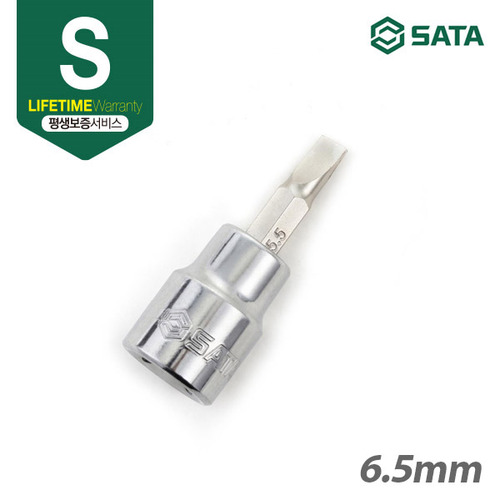 사타 SATA 3/8인치 일자 비트 소켓 6.5mm 22502 일자형 비트소켓 일자비트소켓 복스알 복스 수공구 작업공구