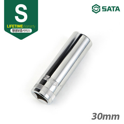 사타 SATA 1/2인치 육각 롱 소켓 30mm 13416 작업공구